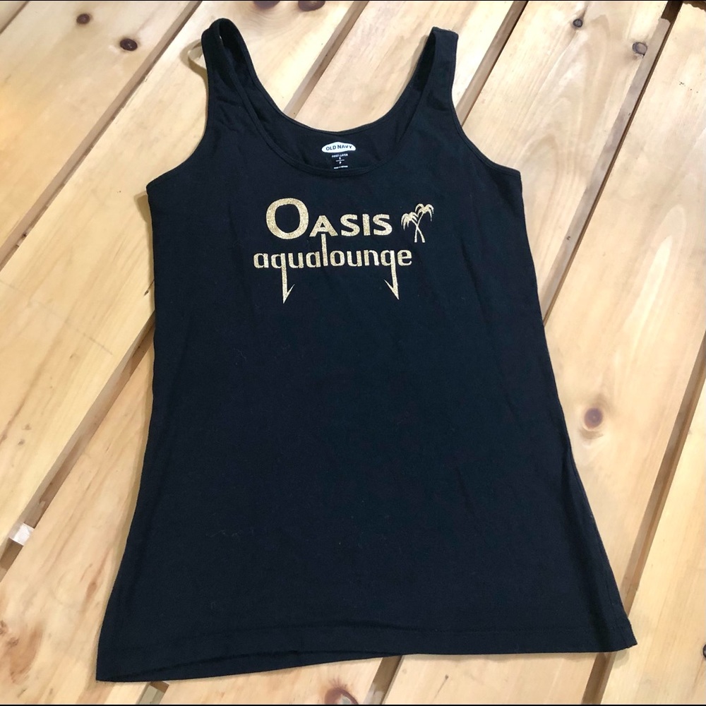 Oasis Aqua Lounge Tee, Small Women's Black Gold